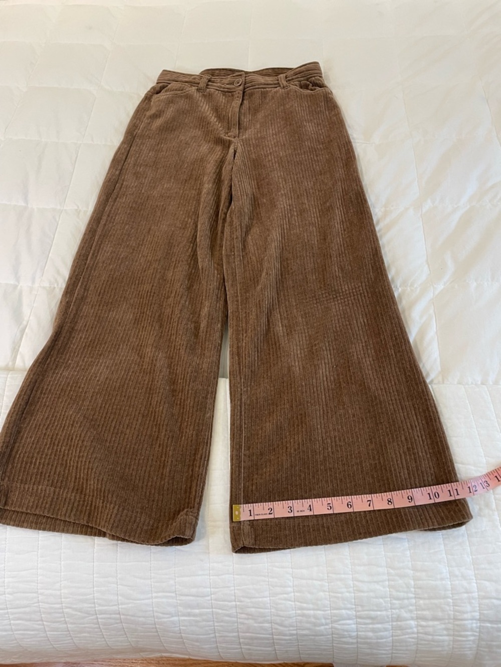 Industry Corduroy Like Pants.  Wide Leg Size 8 Light Brown - Picture 6 of 10